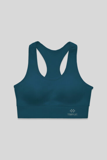 Zümrüt Sırt Detaylı Dar Kalıp U Yaka Kadın Spor Büstiyer - 97120 