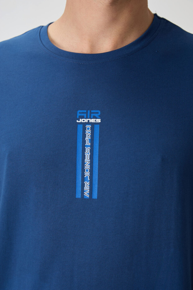 Parlament %100 Pamuk Kalın Yumuşak Dokulu Oversize Fit Baskılı Erkek T-Shirt - 88360 - 3