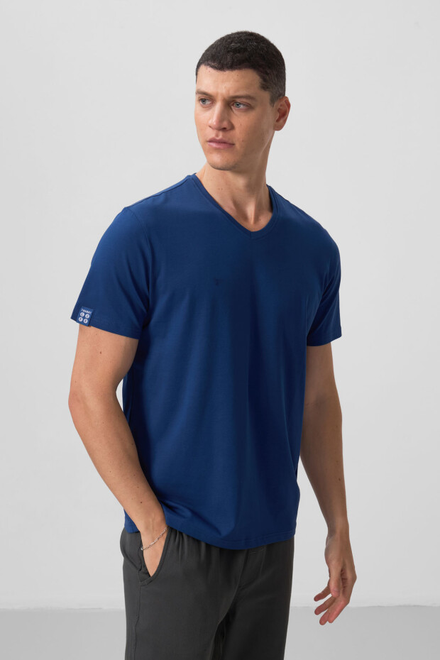 Parlament Basic Kısa Kol Standart Kalıp V Yaka Erkek T-Shirt - 87912 - 5