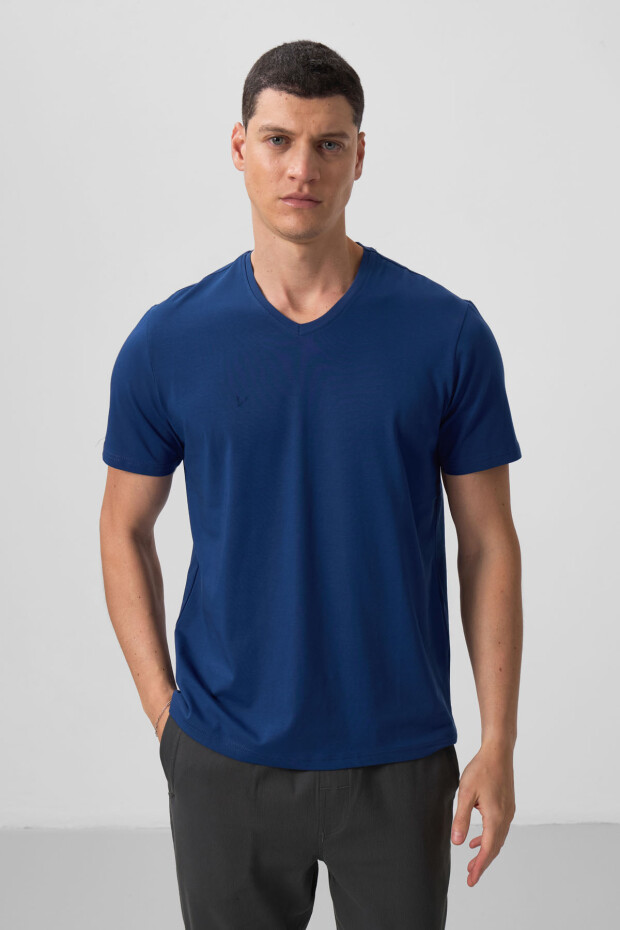 Parlament Basic Kısa Kol Standart Kalıp V Yaka Erkek T-Shirt - 87912 - 2