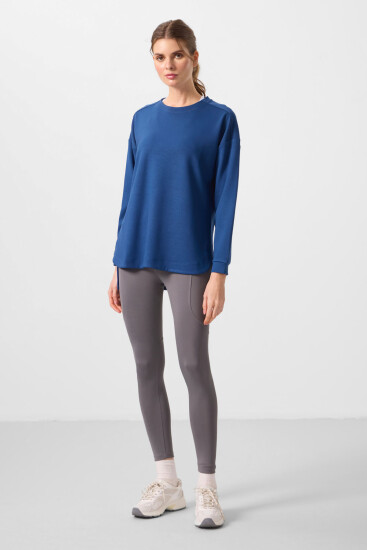 Parlament Yumuşak Dokulu O Yaka Rahat Form Kadın Tunik Sweatshirt - 97305 - TOMMYLIFE (1)