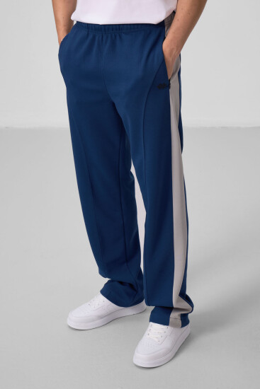 Parlament Yüzeyi Dokulu Standart Fit Palazzo Erkek Pantolon - 82171 - TOMMYLIFE (1)