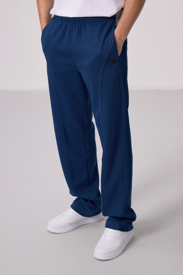 Parlament Yüzeyi Dokulu Standart Fit Palazzo Erkek Pantolon - 82171 - 2