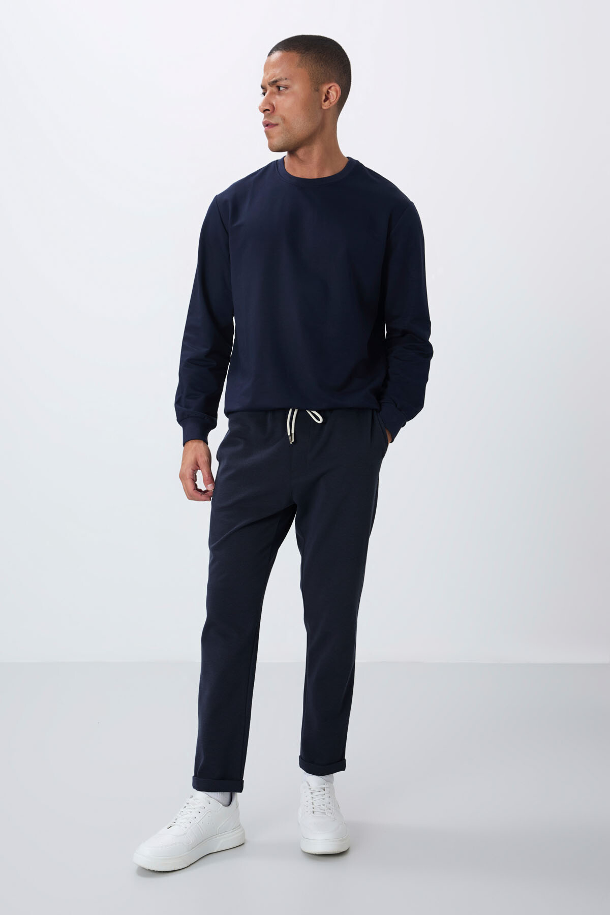 Parlament Yüzeyi Dokulu Standart Fit Erkek Eşofman Alt - 82154 - Air Jones