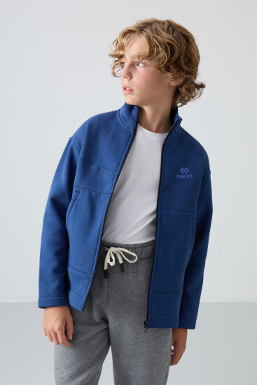 Parlament Pamuklu Kalın İçi Tüylü Yumuşak Dokulu Standart Fit Nakışlı Erkek Çocuk Sweatshirt - 11245 - TOMMYLIFE (1)