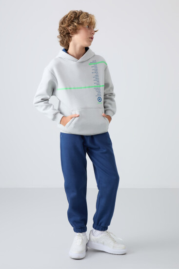 Parlament Pamuklu Kalın İçi Tüylü Standart Fit Baskılı Erkek Çocuk Eşofman Alt - 11225 - TOMMYLIFE