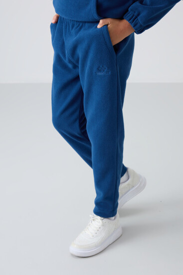 Parlament Kalın Yumuşak Dokulu Standart Fit Nakışlı Polar Erkek Çocuk Eşofman Alt - 11219 - TOMMYLIFE (1)