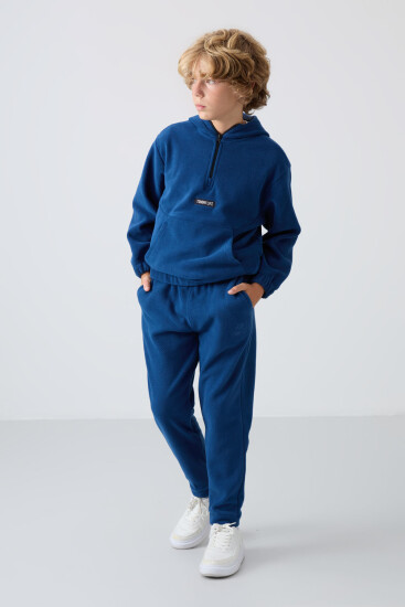 Parlament Kalın Yumuşak Dokulu Standart Fit Nakışlı Polar Erkek Çocuk Eşofman Alt - 11219 - TOMMYLIFE