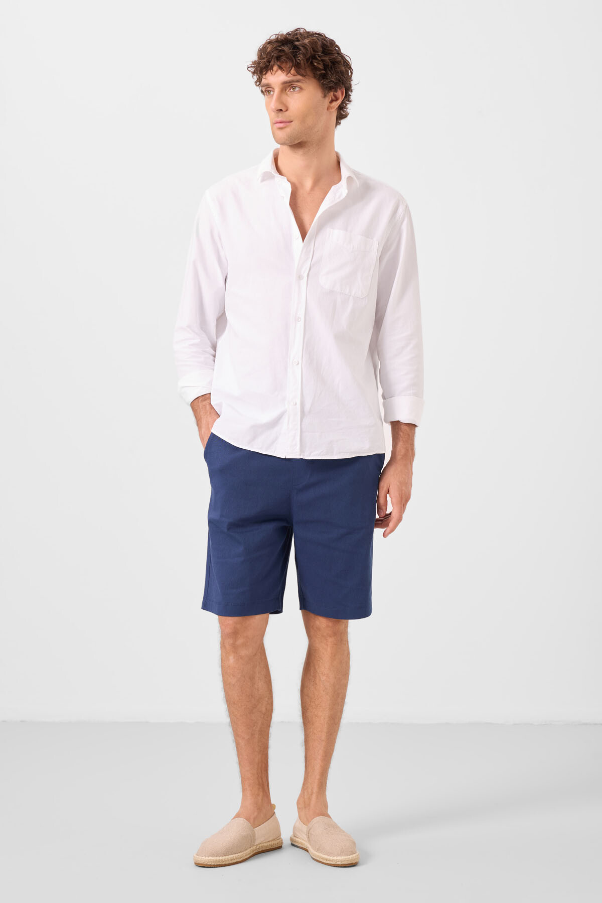 Parlament Standart Fit Dokuma Hafif Esnek Chino Erkek Şort - 81291 - TOMMYLIFE