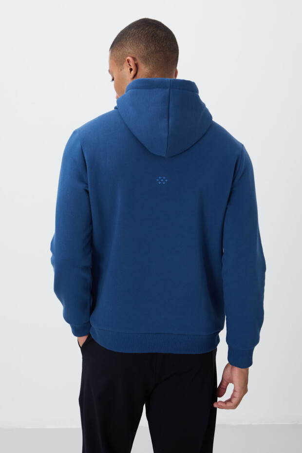 Parlament Pamuklu Kalın İçi Tüylü Yumuşak Dokulu Comfort Fit Nakışlı Erkek Sweatshirt - 88419