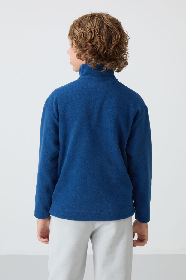 Parlament Kalın Yumuşak Dokulu Standart Fit Nakışlı Polar Erkek Çocuk Sweatshirt - 11221 - 5