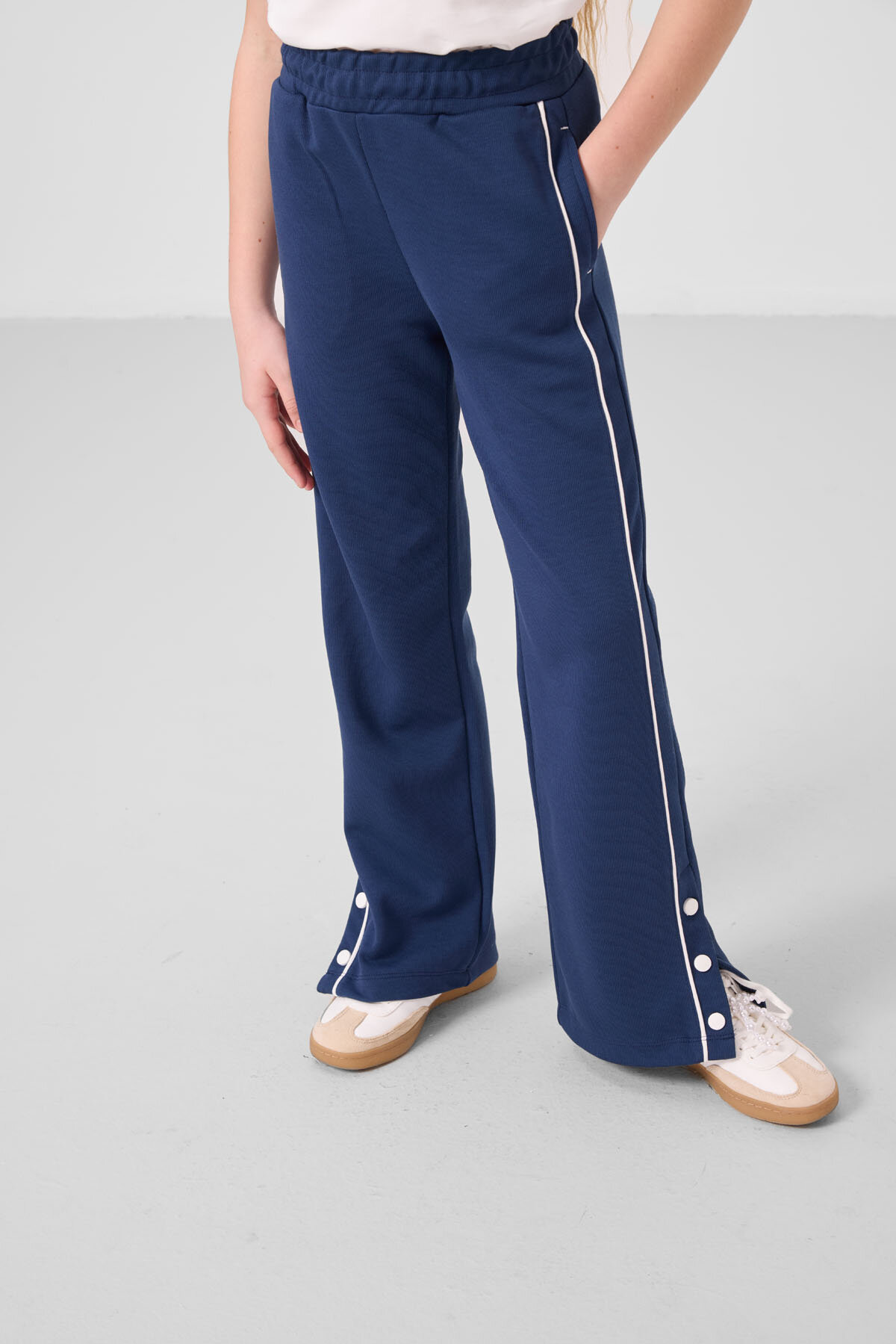 Parlament Geniş Paça Çıt Çıt Detaylı Kız Çocuk Palazzo Pantolon - 75199 - TOMMYLIFE