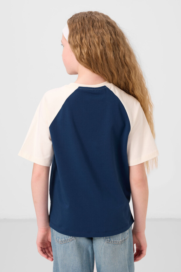 Parlament O Yaka Pamuklu Baskılı Oversize Fit Kız Çocuk T-Shirt - 75179