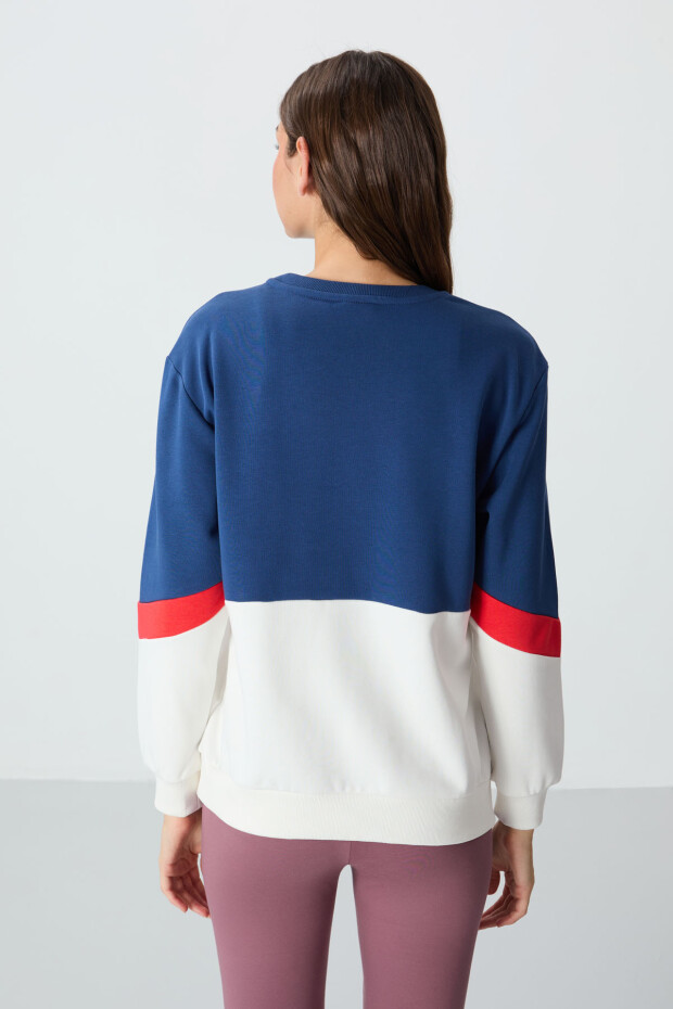 Parlament Kompakt Pamuklu Kalın Pürüzsüz Dokulu O Yaka Standart Kalıp Kadın Sweatshirt - 97289 - 5