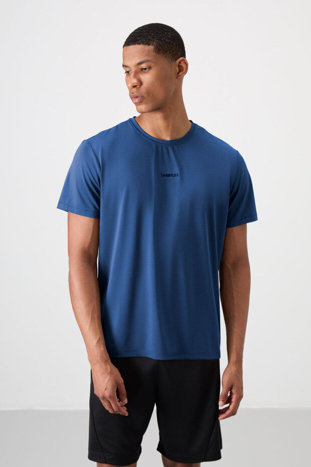 Parlament Nefes Alan Dokulu İnce Esnek Standart Fit Erkek Performans T-Shirt - 88384 - 1