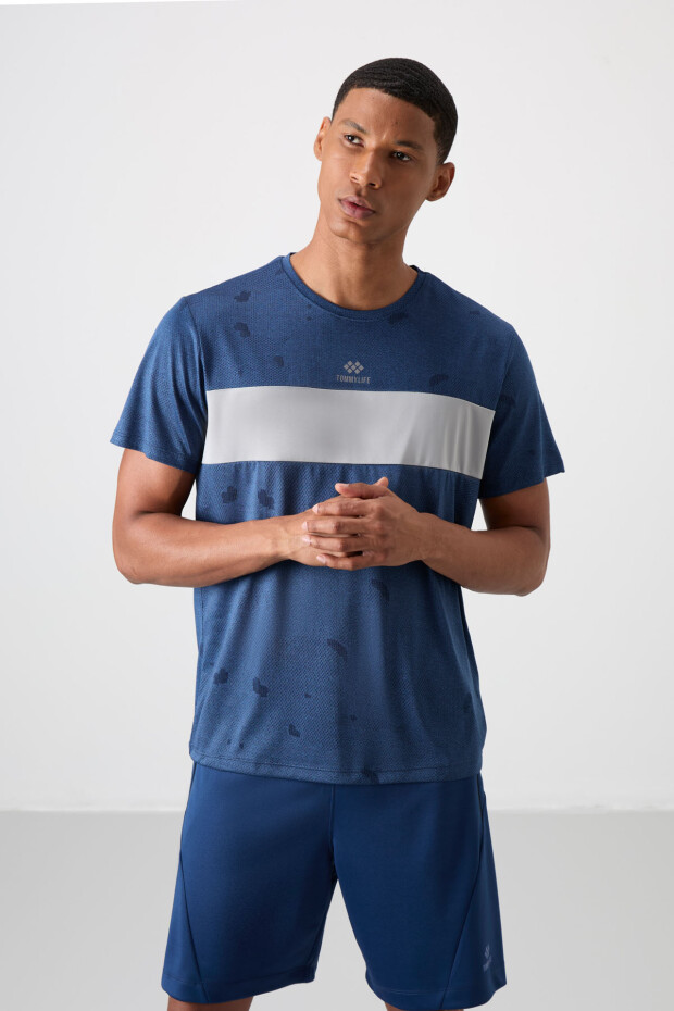 Parlament Nefes Alan Jakarlı İnce Esnek Standart Fit Erkek Performans T-Shirt - 88398 - 5