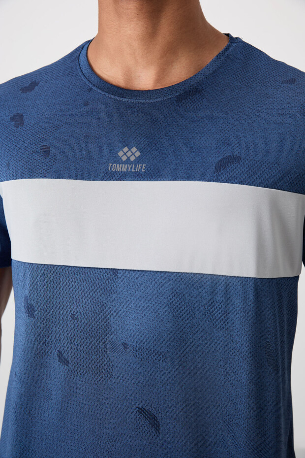 Parlament Nefes Alan Jakarlı İnce Esnek Standart Fit Erkek Performans T-Shirt - 88398 - 4