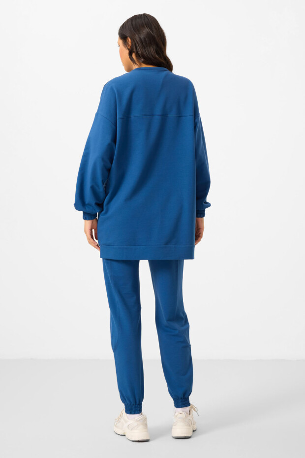 Parlament O Yaka Basic Oversize Kadın Eşofman Tunik Takım - 95347 - 7