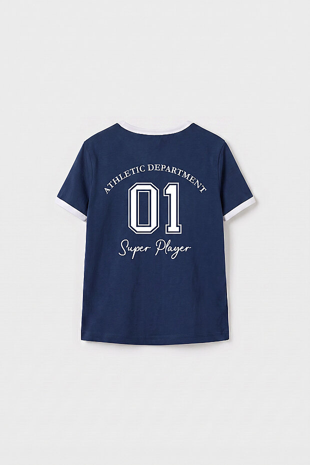 Parlament Omuz Biye Detaylı Baskılı Kız Çocuk T-Shirt - 75181 - 2