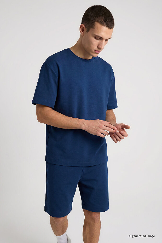 Parlament Oversize Fit Basic Erkek Şort Takım - 85292 - 4