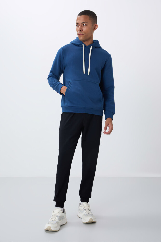 Parlament Pamuklu Kalın İçi Tüylü Yumuşak Dokulu Comfort Fit Nakışlı Erkek Sweatshirt - 88419 - 3