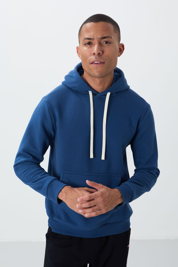 Parlament Pamuklu Kalın İçi Tüylü Yumuşak Dokulu Comfort Fit Nakışlı Erkek Sweatshirt - 88419 - 5