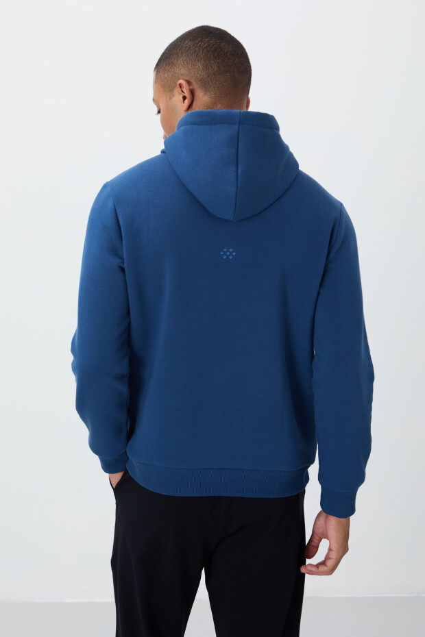 Parlament Pamuklu Kalın İçi Tüylü Yumuşak Dokulu Comfort Fit Nakışlı Erkek Sweatshirt - 88419 - 7