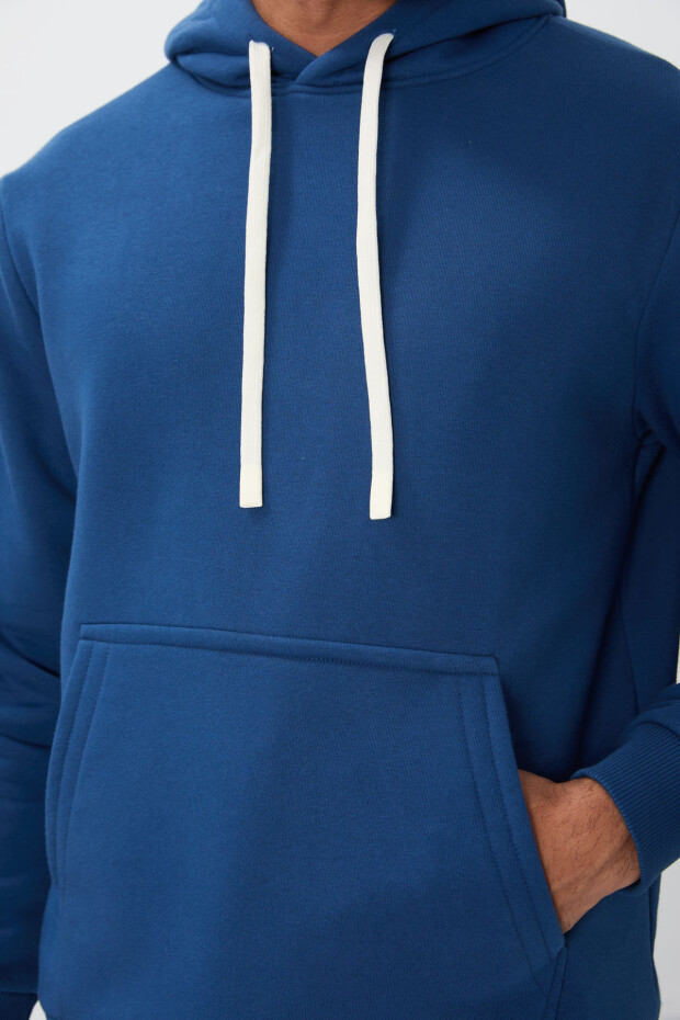Parlament Pamuklu Kalın İçi Tüylü Yumuşak Dokulu Comfort Fit Nakışlı Erkek Sweatshirt - 88419 - 6
