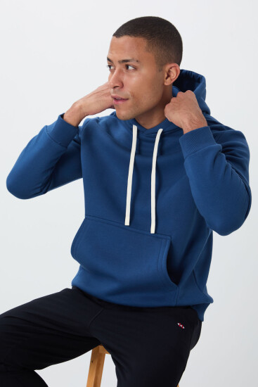 Parlament Pamuklu Kalın İçi Tüylü Yumuşak Dokulu Comfort Fit Nakışlı Erkek Sweatshirt - 88419 