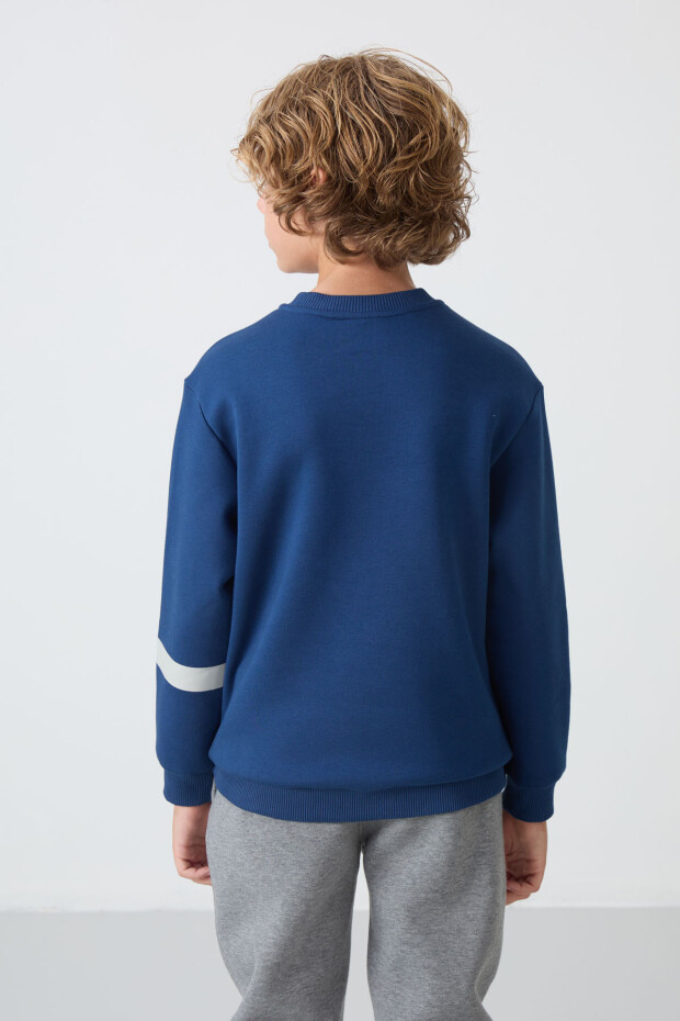 Parlament Pamuklu Kalın İçi Tüylü Yumuşak Dokulu Standart Fit Baskılı Erkek Çocuk Sweatshirt - 11238 - 5