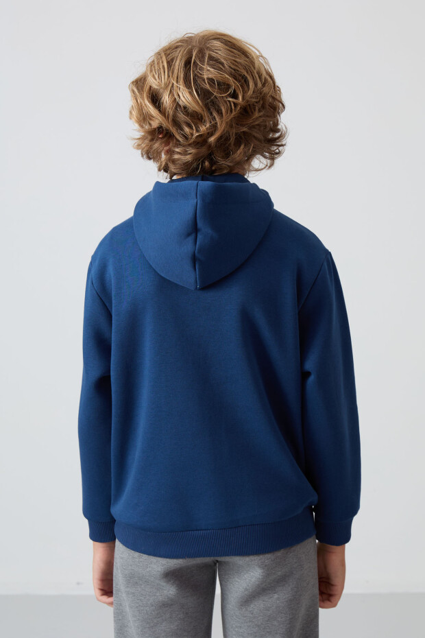 Parlament Pamuklu Kalın İçi Tüylü Yumuşak Dokulu Standart Fit Nakışlı Erkek Çocuk Sweatshirt - 11244 - 5