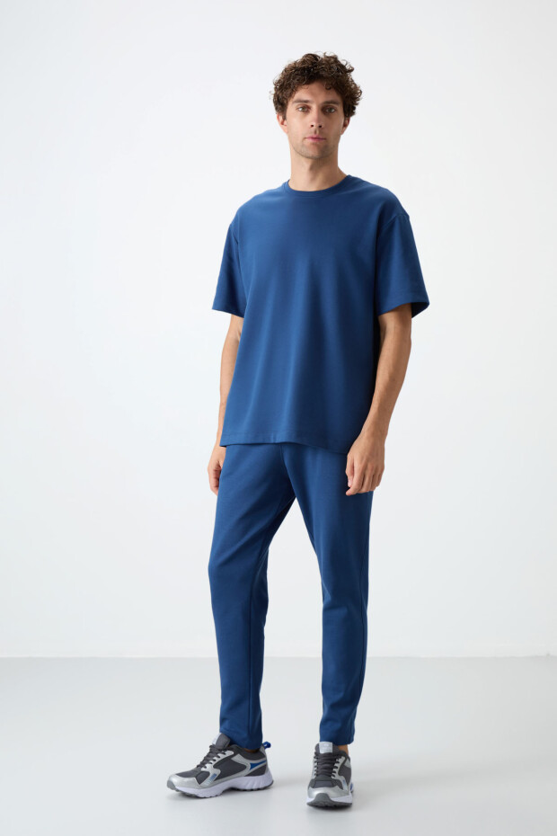 Parlament Pamuklu Kalın Yumuşak Dokulu Oversize Fit Basic Erkek Eşofman Takım - 85251 - 1