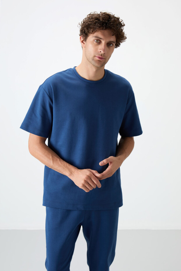 Parlament Pamuklu Kalın Yumuşak Dokulu Oversize Fit Basic Erkek Eşofman Takım - 85251 - 2