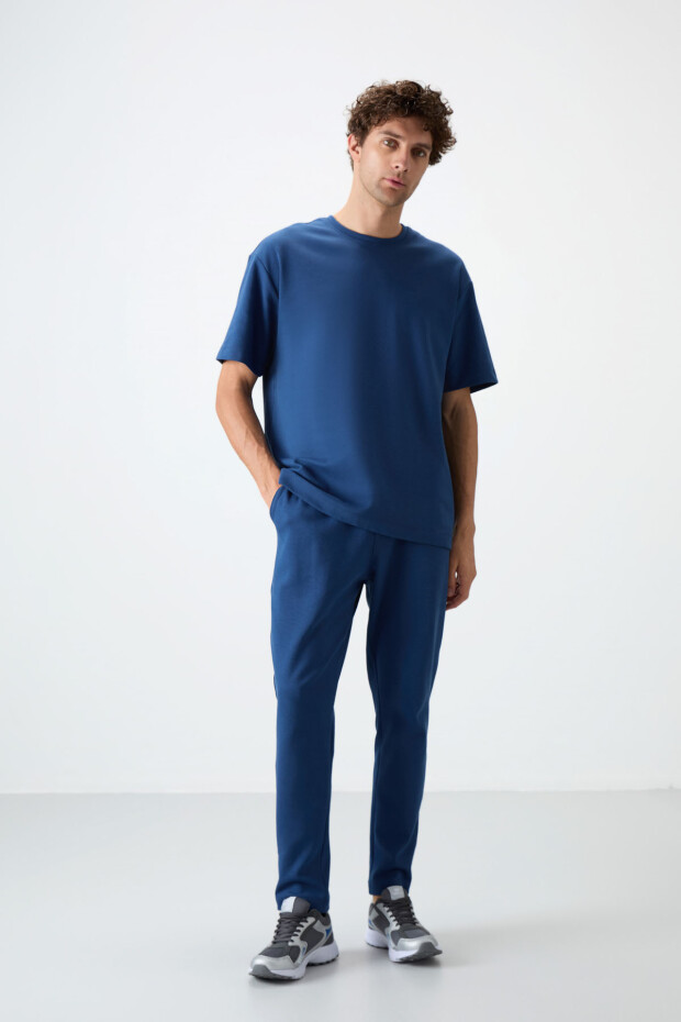 Parlament Pamuklu Kalın Yumuşak Dokulu Oversize Fit Basic Erkek Eşofman Takım - 85251 - 3