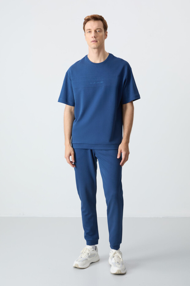 Parlament Pamuklu Kalın Yumuşak Dokulu Oversize Fit Basic Erkek Eşofman Takım - 85261 - 1
