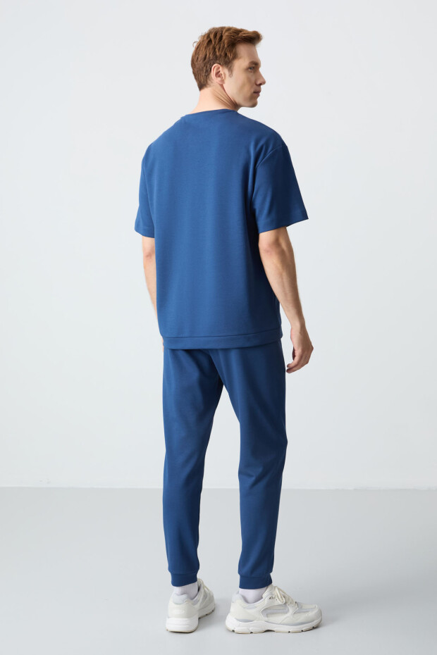 Parlament Pamuklu Kalın Yumuşak Dokulu Oversize Fit Basic Erkek Eşofman Takım - 85261 - 8