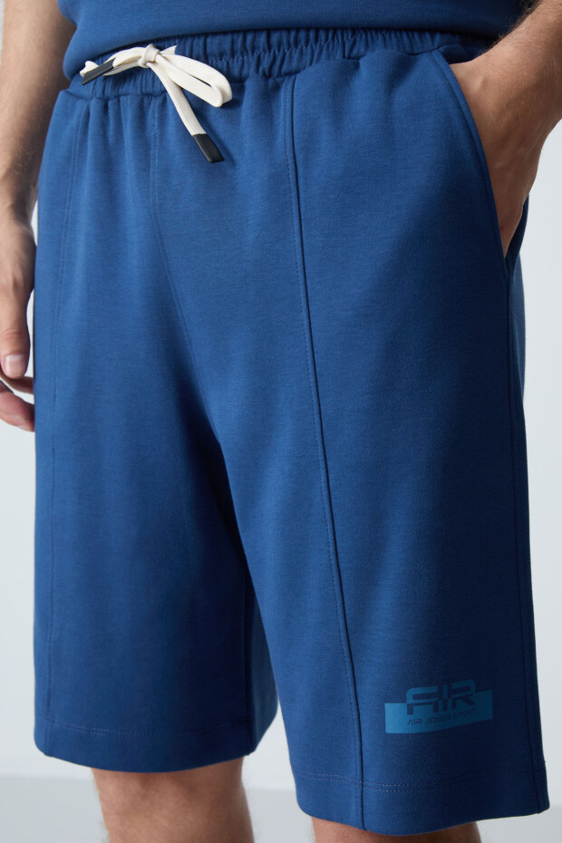 Parlament Pamuklu Kalın Yumuşak Dokulu Oversize Fit Basic Erkek Şort Takım - 85259 - 7