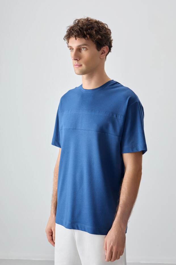 Parlament Pamuklu Kalın Yumuşak Dokulu Oversize Fit Basic Erkek T-Shirt - 88378 - 3