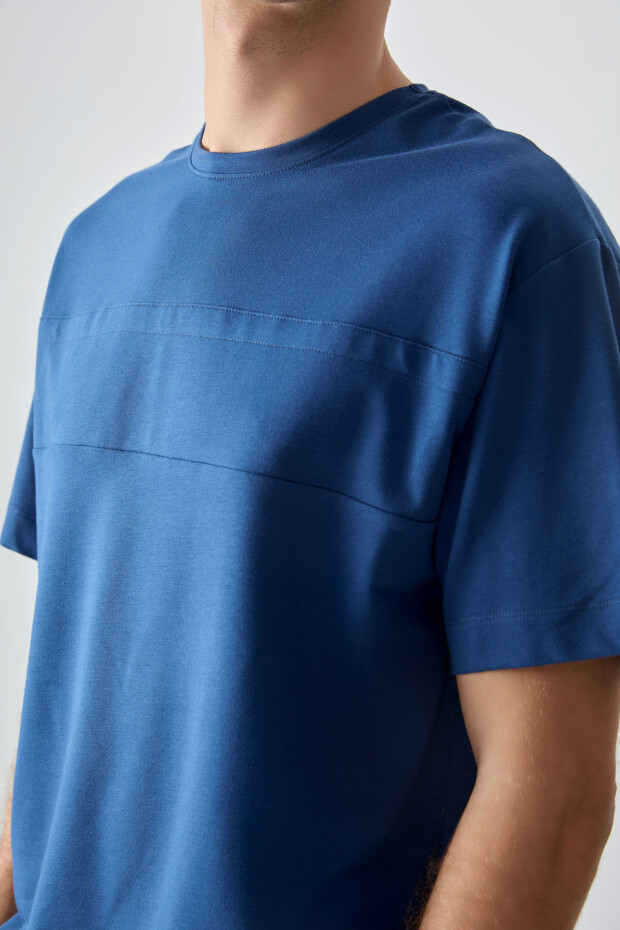 Parlament Pamuklu Kalın Yumuşak Dokulu Oversize Fit Basic Erkek T-Shirt - 88378 - 2