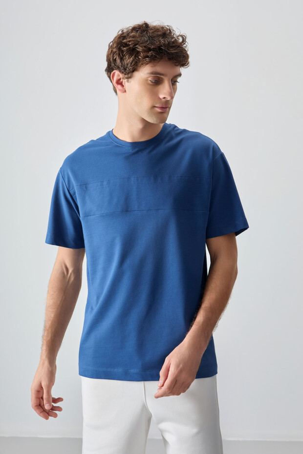 Parlament Pamuklu Kalın Yumuşak Dokulu Oversize Fit Basic Erkek T-Shirt - 88378 - 4