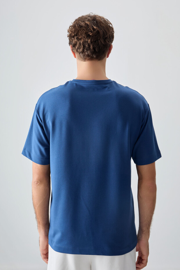 Parlament Pamuklu Kalın Yumuşak Dokulu Oversize Fit Basic Erkek T-Shirt - 88378 - 5