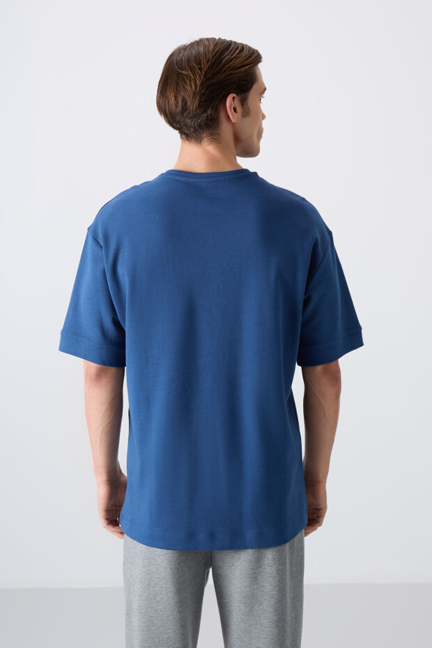Parlament Pamuklu Kalın Yumuşak Dokulu Oversize Fit Baskılı Erkek T-Shirt - 88322 - 5