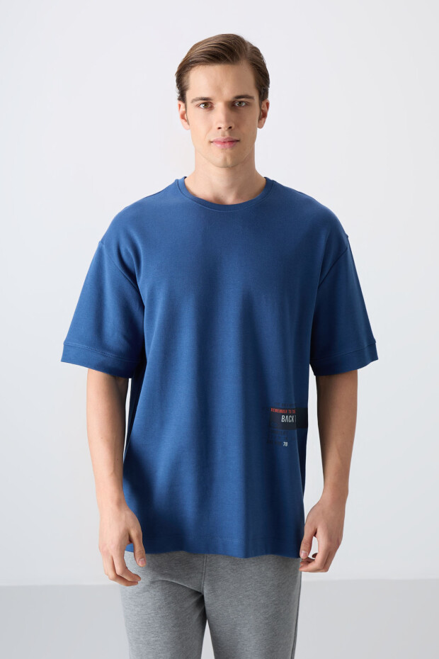 Parlament Pamuklu Kalın Yumuşak Dokulu Oversize Fit Baskılı Erkek T-Shirt - 88322 - 4