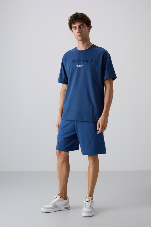 Parlament Pamuklu Kalın Yumuşak Dokulu Oversize Fit Baskılı Erkek T-Shirt - 88328 - 2