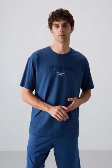 Parlament Pamuklu Kalın Yumuşak Dokulu Oversize Fit Baskılı Erkek T-Shirt - 88328 