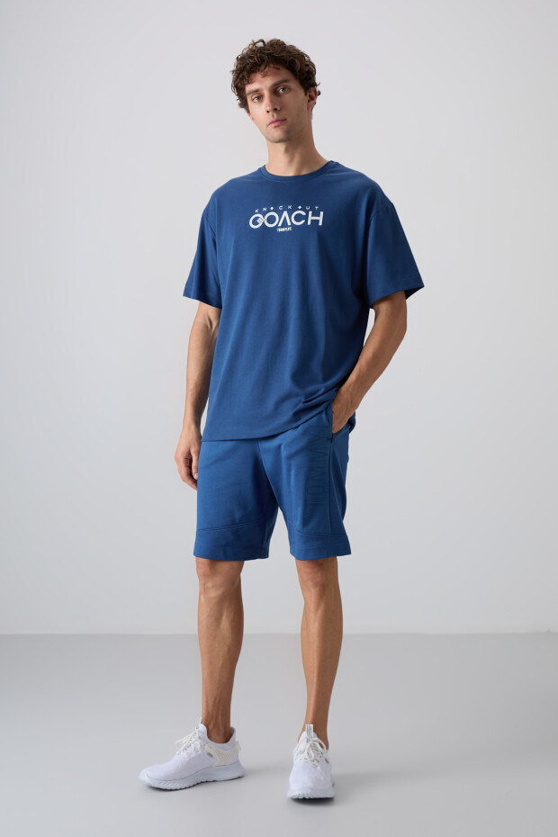 Parlament Pamuklu Kalın Yumuşak Dokulu Oversize Fit Baskılı Erkek T-Shirt - 88329 - 2