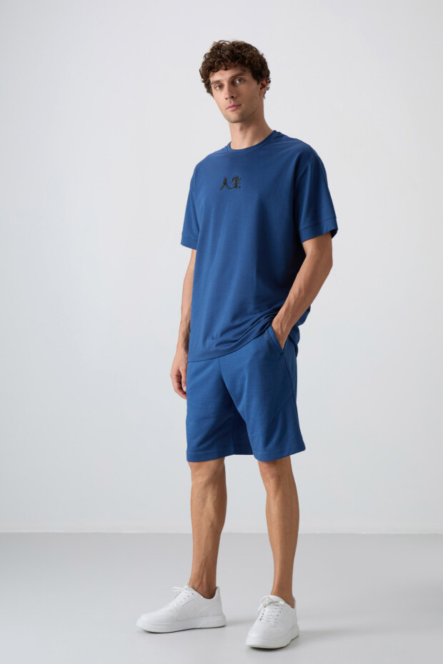 Parlament Pamuklu Kalın Yumuşak Dokulu Oversize Fit Baskılı Erkek T-Shirt - 88342 - 3