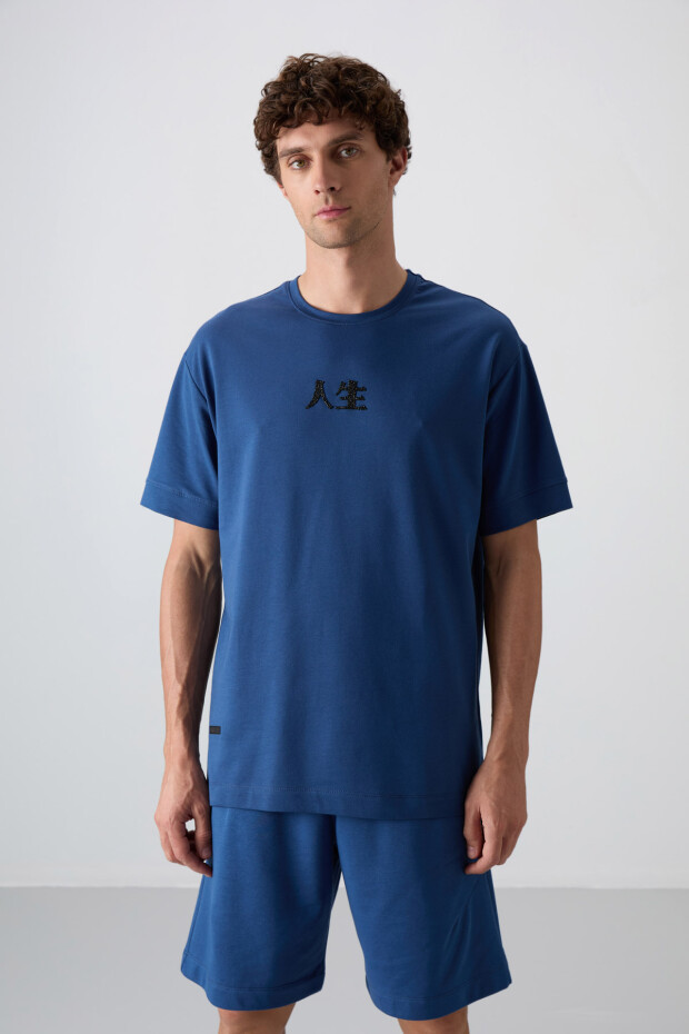 Parlament Pamuklu Kalın Yumuşak Dokulu Oversize Fit Baskılı Erkek T-Shirt - 88342 - 5
