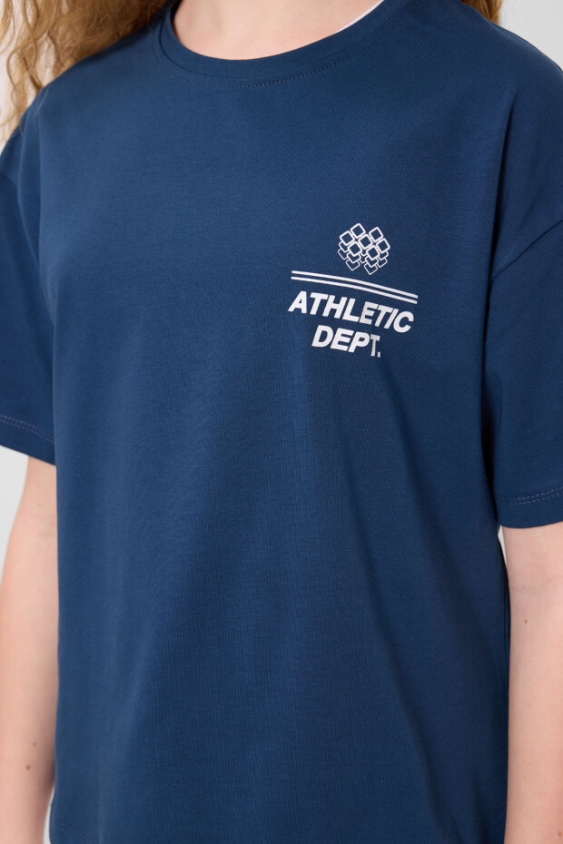 Parlament Pamuklu O Yaka Rahat Form Fit Baskılı Kız Çocuk T-Shirt - 75178 - 4