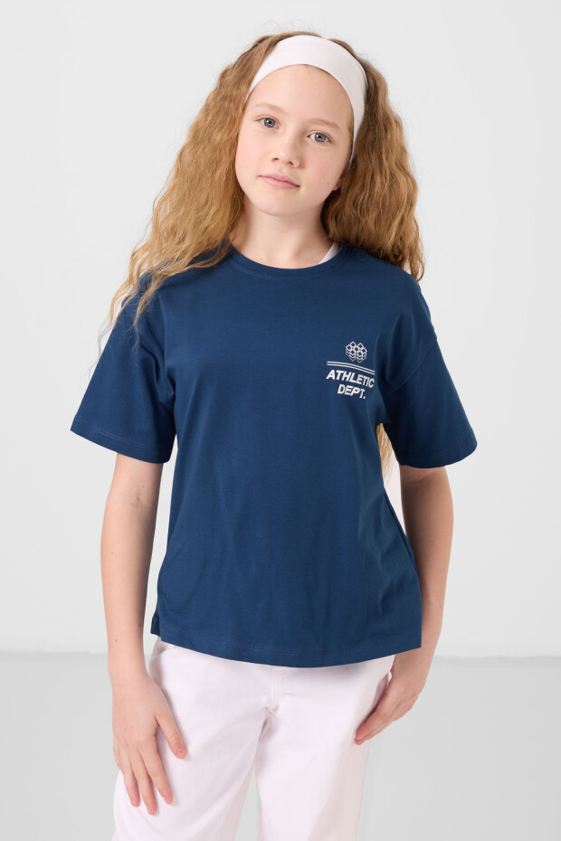 Parlament Pamuklu O Yaka Rahat Form Fit Baskılı Kız Çocuk T-Shirt - 75178 - 1